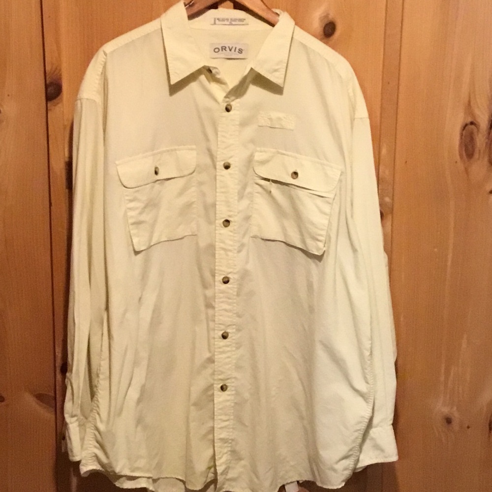 Orvis Light Cream Long-Sleeve Button-Down Shirt